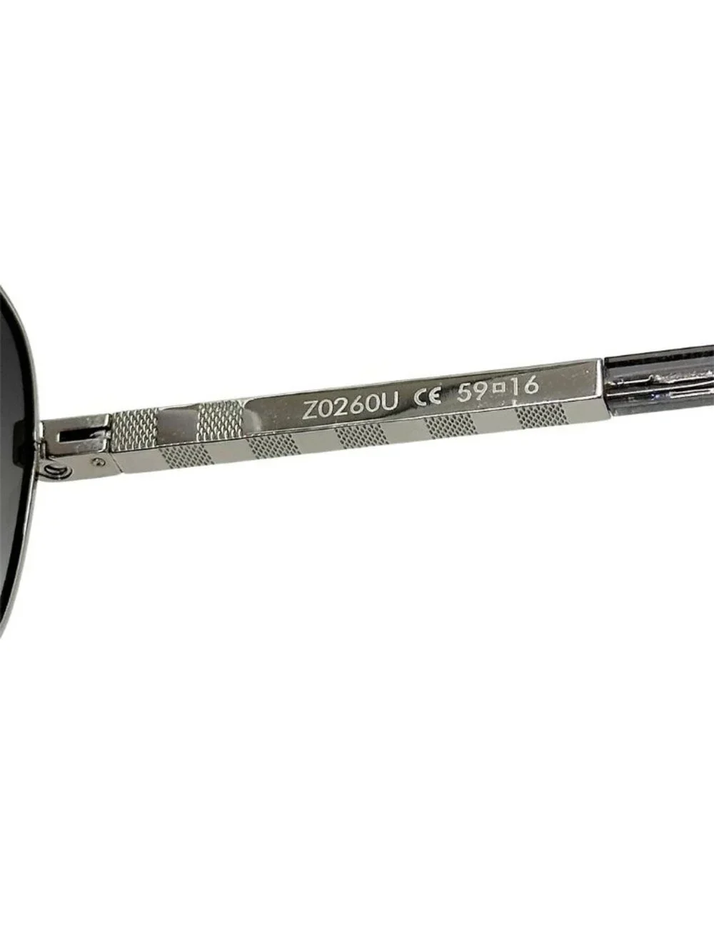 Louis Vuitton Sunglasses Metal Acetate Damier Attitude Aljan Silver Gray 16
